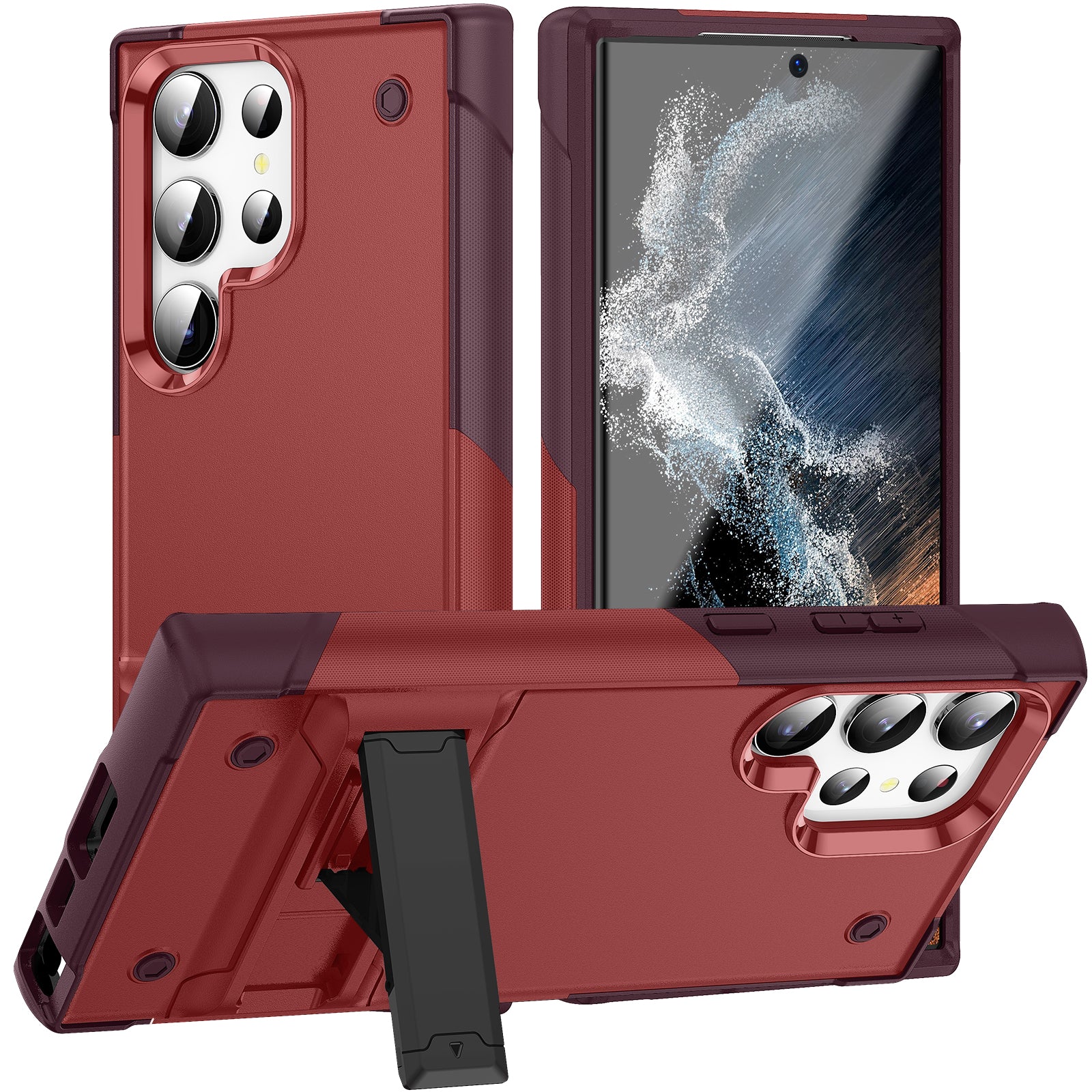For Samsung Galaxy S23 Ultra Drop Protective Cover Soft TPU Hard PC Shockproof Kickstand Phone Case For Samsung Galaxy S23 Ultra Drop Protective Cover Soft TPU Hard PC Shockproof Kickstand Phone Case
